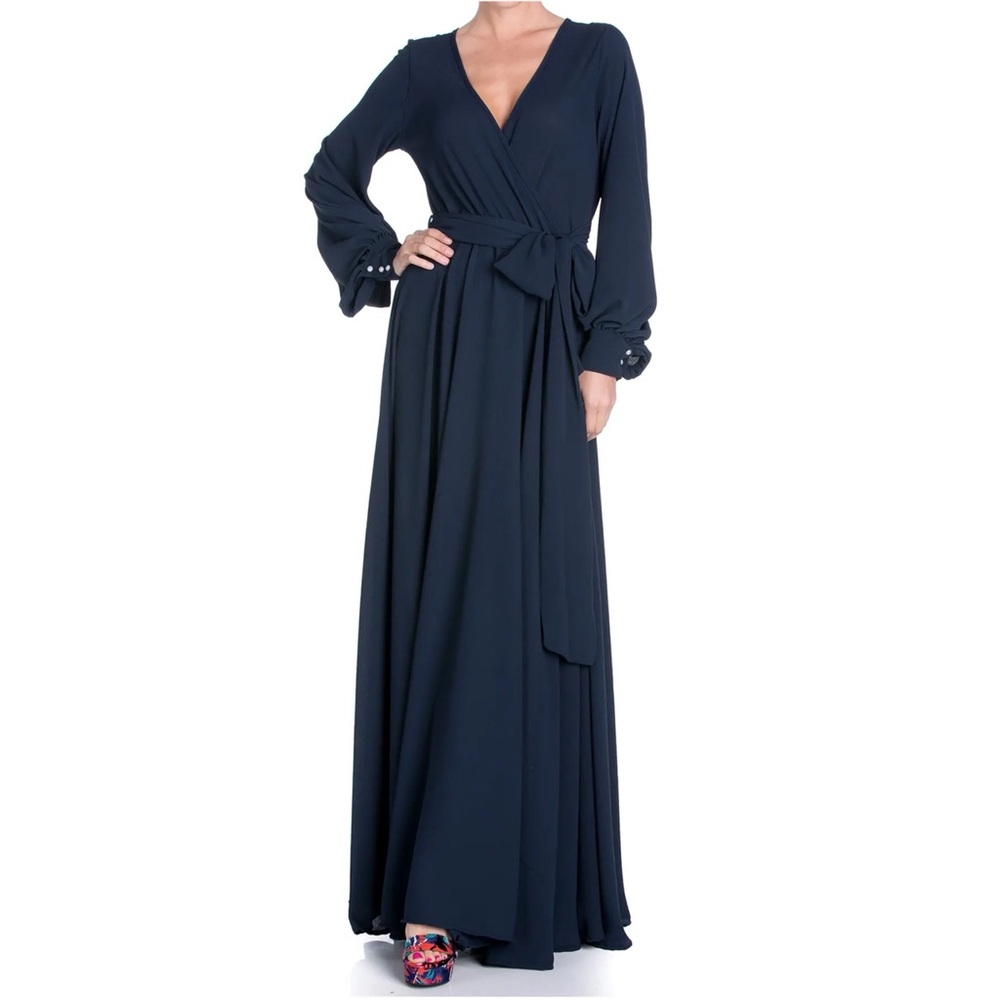 $349 Meghan LA - Lilypad Solid Maxi Dress